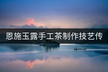 恩施玉露手工茶制作技藝傳承人——向書蘭