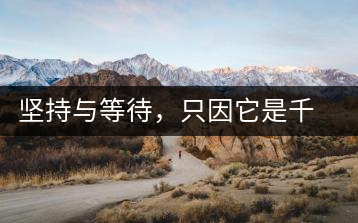 堅(jiān)持與等待，只因它是千山之外