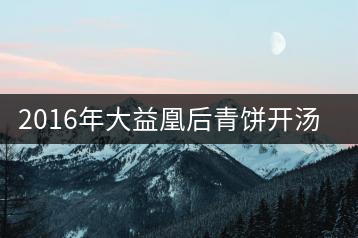 2016年大益凰后青餅開湯品鑒