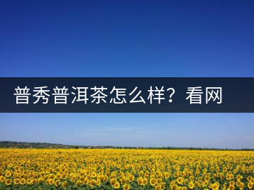 普秀普洱茶怎么樣？看網(wǎng)友精彩回答