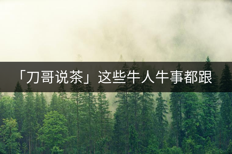 「刀哥說茶」這些牛人牛事都跟云南茶葉有關(guān)