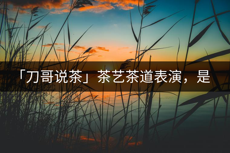 「刀哥說茶」茶藝茶道表演，是裝還是文化？