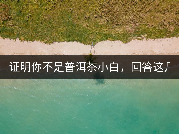 證明你不是普洱茶小白，回答這幾個(gè)問題先！