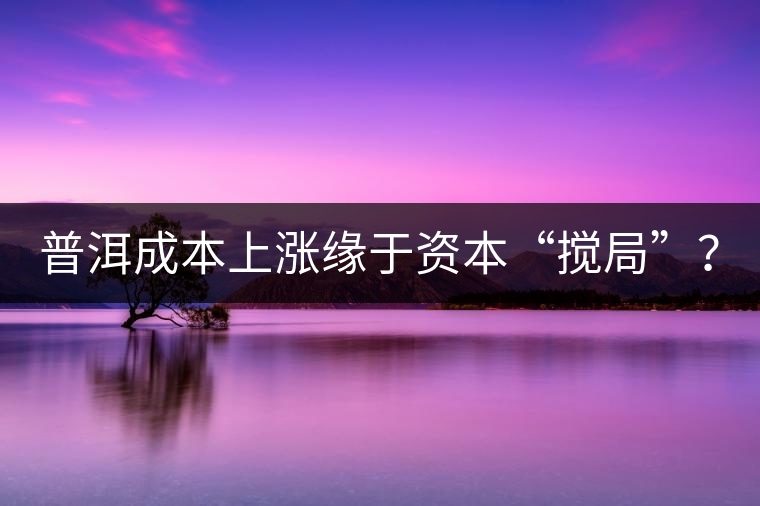 普洱成本上漲緣于資本“攪局”？