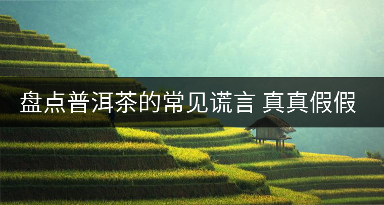 盤點普洱茶的常見謊言 真真假假 看看你認(rèn)可幾條？
