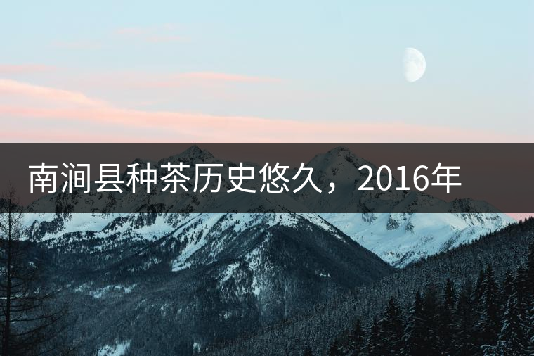 南澗縣種茶歷史悠久，2016年被評(píng)為全國(guó)十大生態(tài)產(chǎn)茶縣