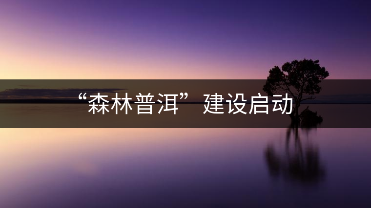 “森林普洱”建設(shè)啟動