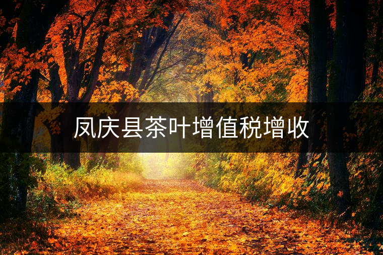 鳳慶縣茶葉增值稅增收