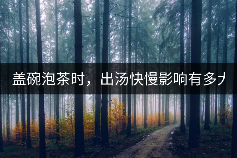 蓋碗泡茶時(shí)，出湯快慢影響有多大？