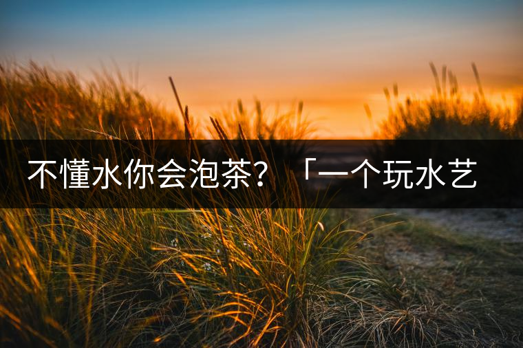 不懂水你會泡茶？「一個玩水藝術(shù)家的自我修養(yǎng)」