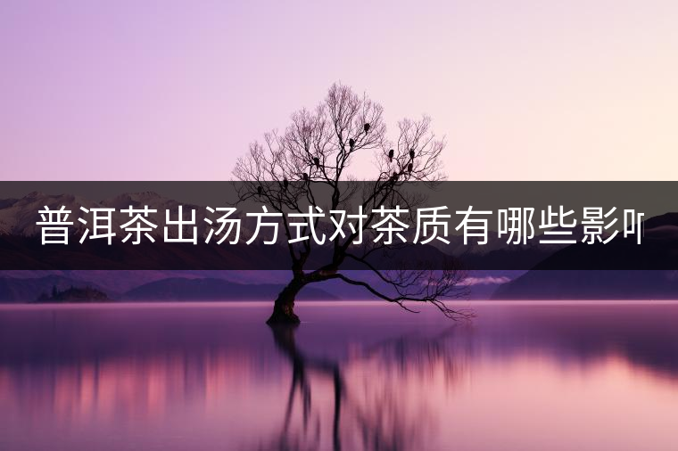 普洱茶出湯方式對茶質(zhì)有哪些影響？