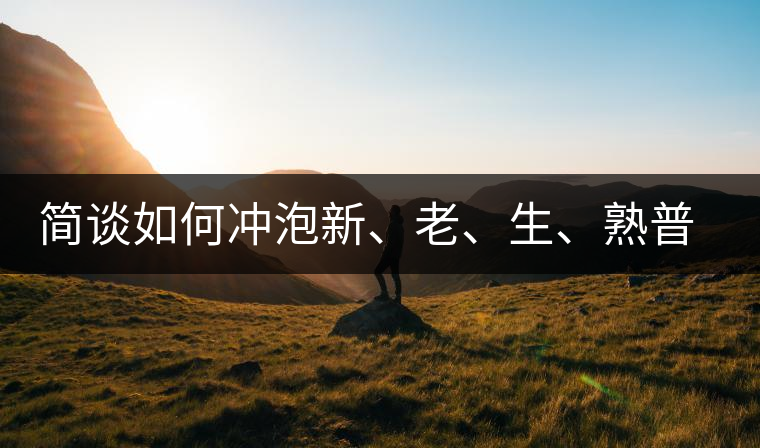 簡談如何沖泡新、老、生、熟普洱茶？