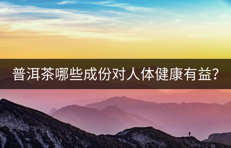 普洱茶哪些成份對人體健康有益？