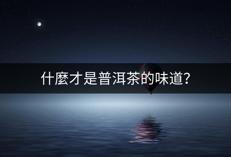 什麼才是普洱茶的味道？