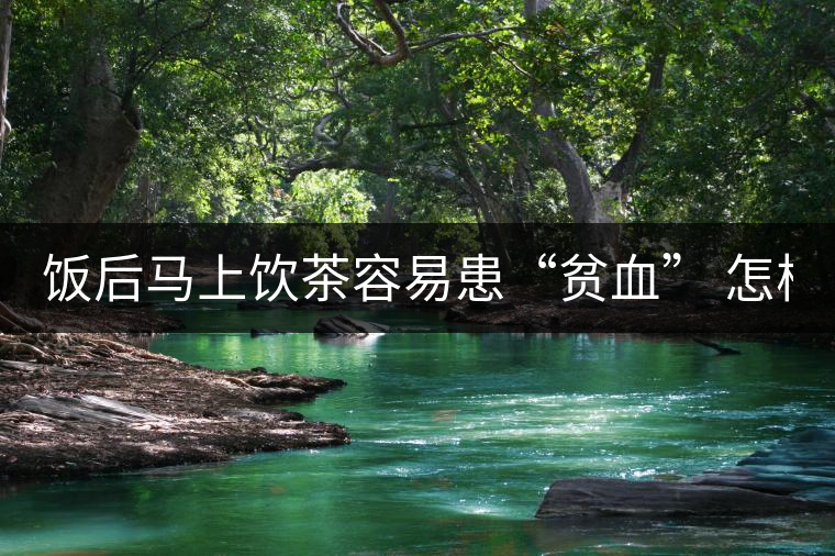 飯后馬上飲茶容易患“貧血” 怎樣飲用才合適 ？