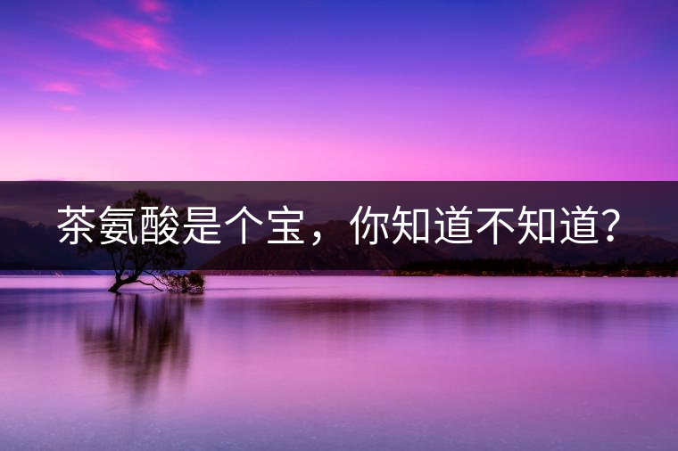 茶氨酸是個寶，你知道不知道？