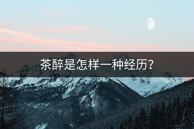 茶醉是怎樣一種經(jīng)歷？