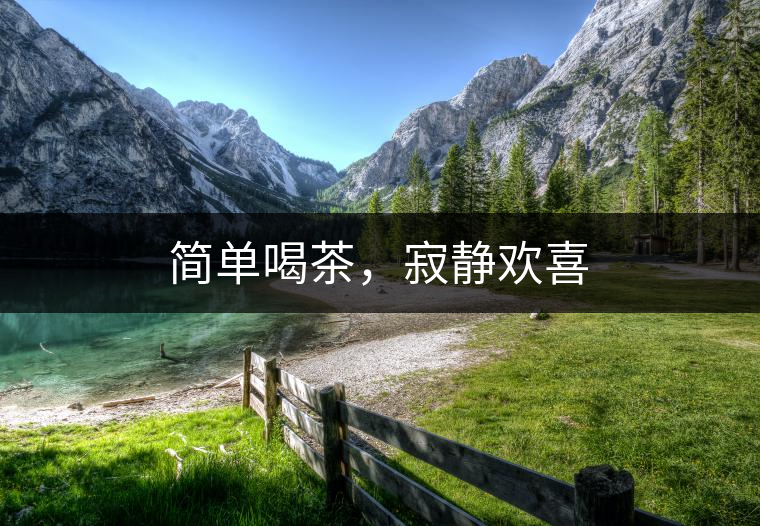 簡單喝茶，寂靜歡喜