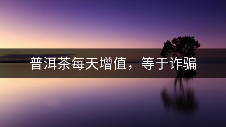 普洱茶每天增值，等于詐騙