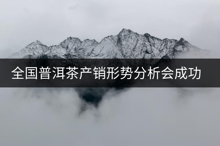 全國普洱茶產(chǎn)銷形勢分析會成功召開