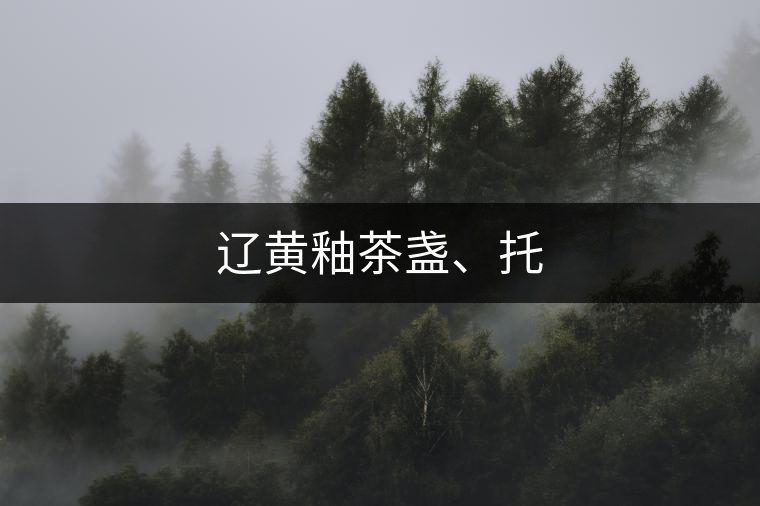 遼黃釉茶盞、托 遼黃釉茶盞、托