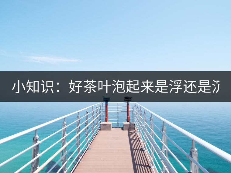 小知識(shí)：好茶葉泡起來(lái)是浮還是沉？