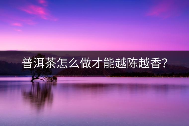 普洱茶怎么做才能越陳越香？