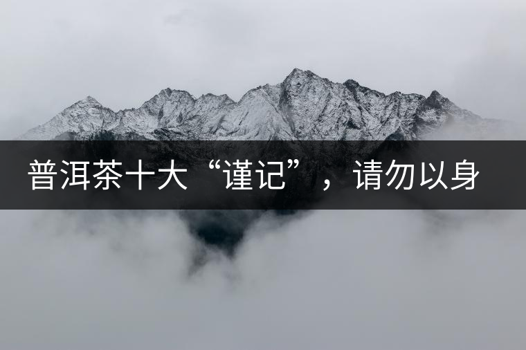 普洱茶十大“謹(jǐn)記”，請(qǐng)勿以身相試