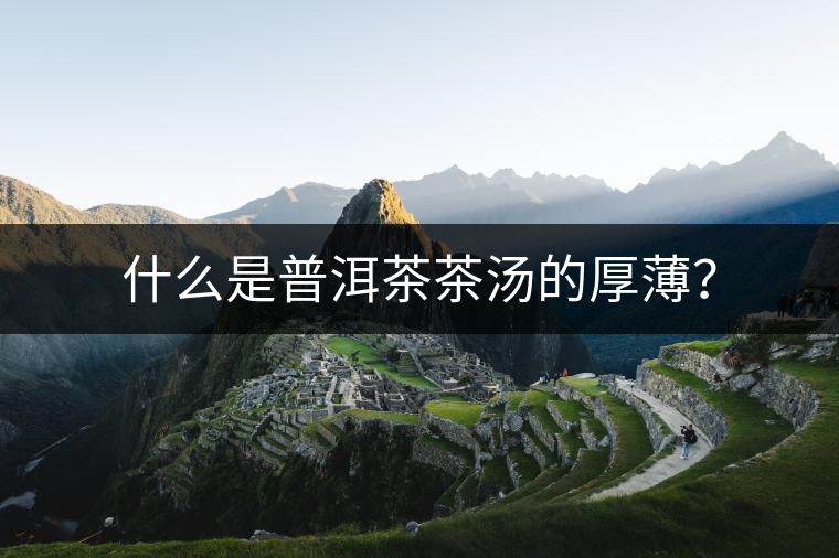 什么是普洱茶茶湯的厚??？