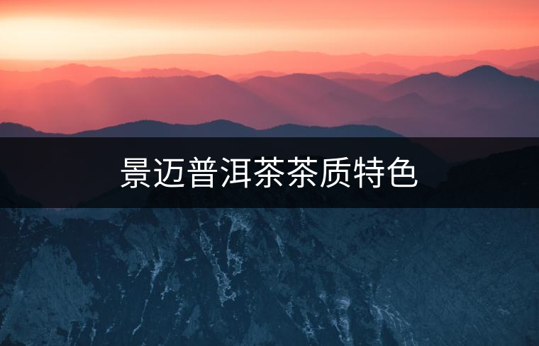 景邁普洱茶茶質(zhì)特色