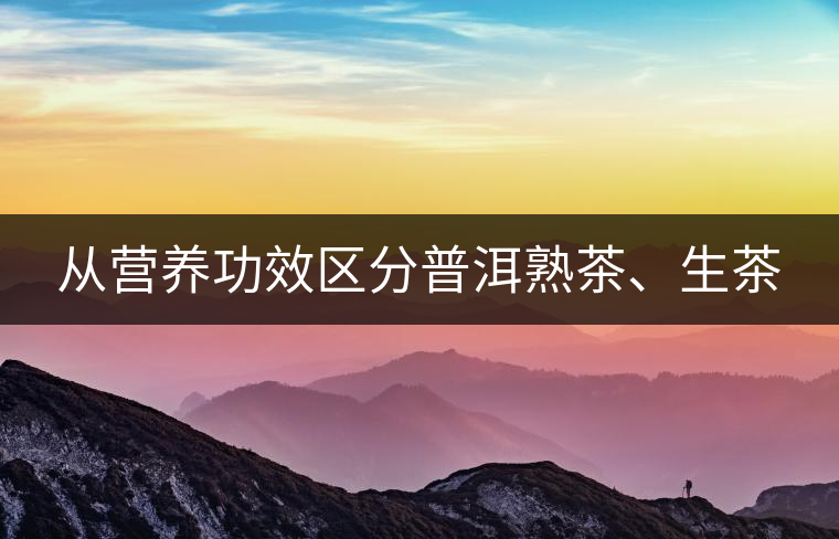 從營養(yǎng)功效區(qū)分普洱熟茶、生茶
