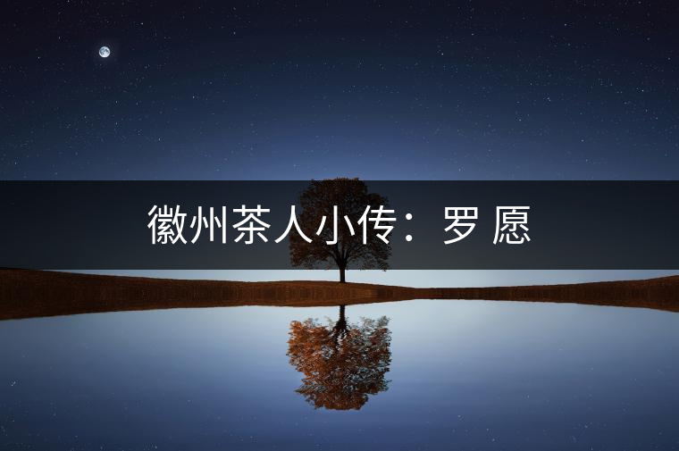 徽州茶人小傳:羅 愿 徽州茶人小傳:羅 愿