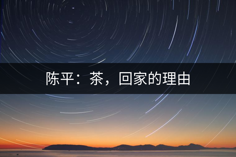 陳平：茶，回家的理由