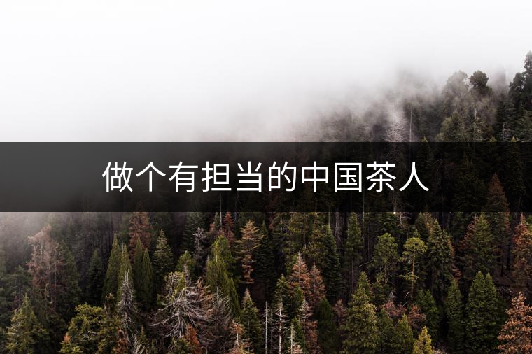 做個有擔當的中國茶人 做個有擔當的中國茶人