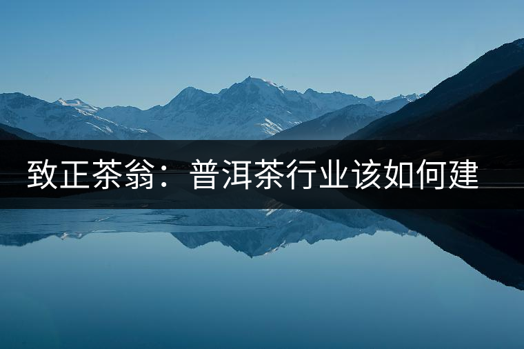 致正茶翁：普洱茶行業(yè)該如何建立正確的口感體系？