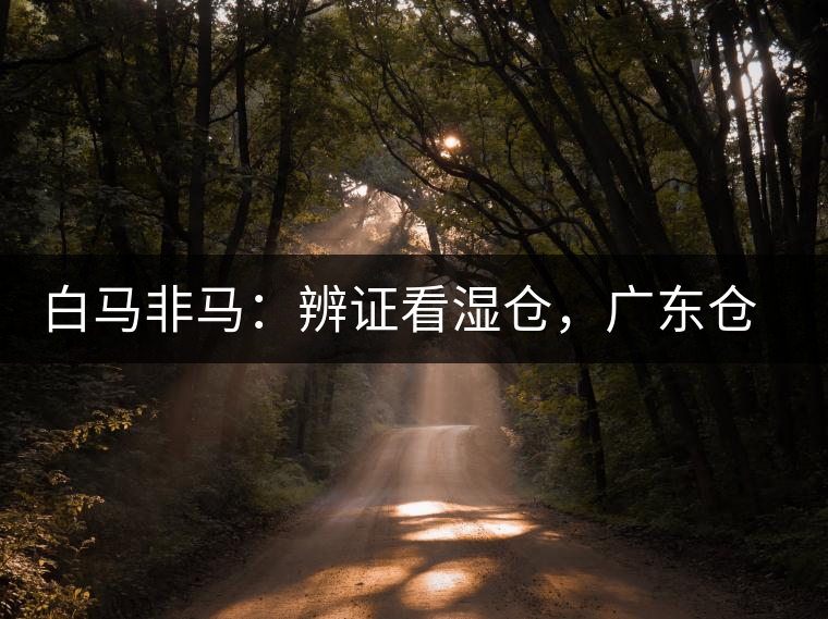 白馬非馬：辨證看濕倉(cāng)，廣東倉(cāng)、香港倉(cāng)不能簡(jiǎn)單等同濕倉(cāng)
