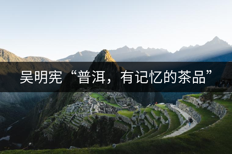 吳明憲“普洱，有記憶的茶品”