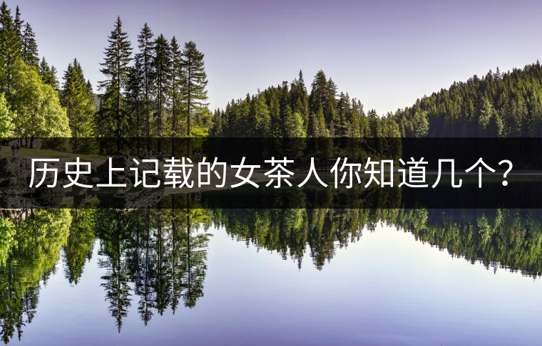 歷史上記載的女茶人你知道幾個(gè)？