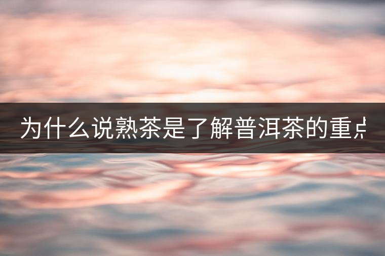 為什么說(shuō)熟茶是了解普洱茶的重點(diǎn)？