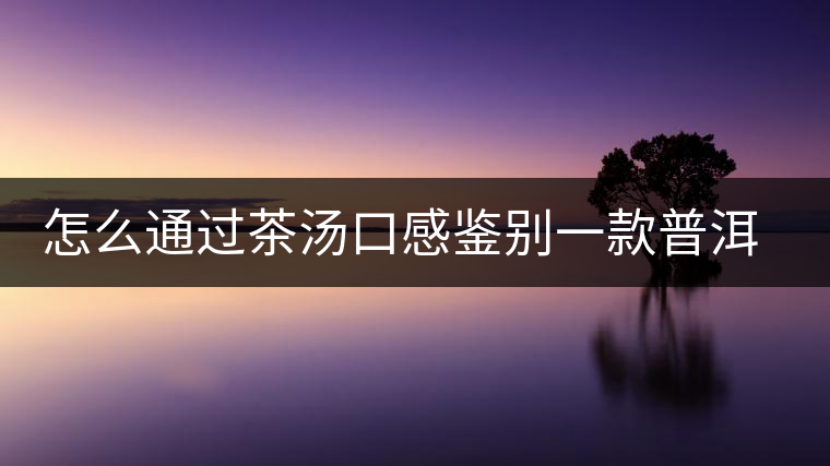 怎么通過茶湯口感鑒別一款普洱茶的優(yōu)與劣？