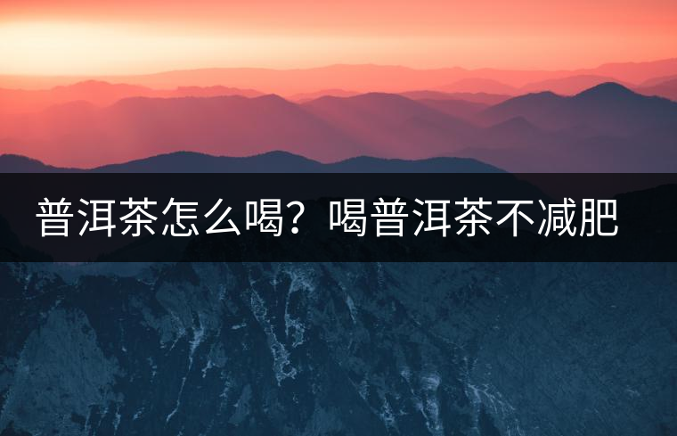 普洱茶怎么喝？喝普洱茶不減肥是為什么呢？喝普洱茶減肥要注意什么？