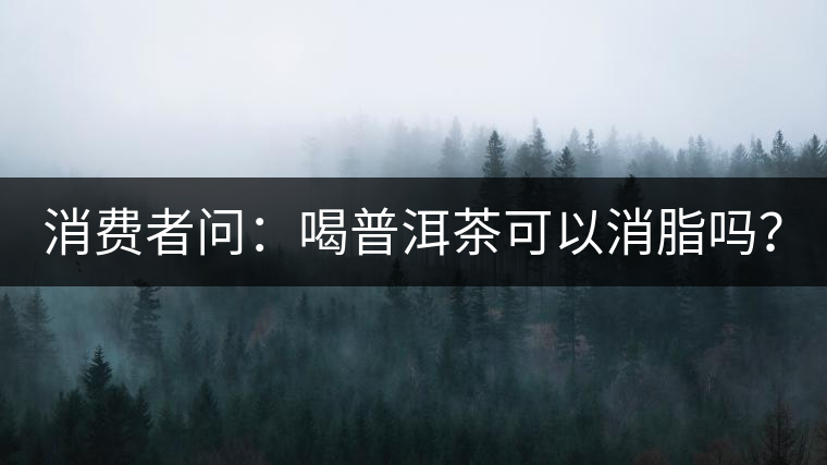 消費(fèi)者問(wèn)：喝普洱茶可以消脂嗎？