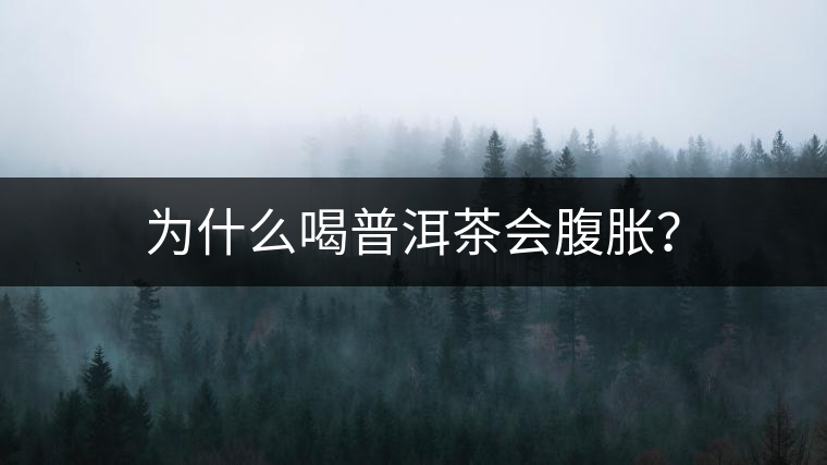 為什么喝普洱茶會腹脹？