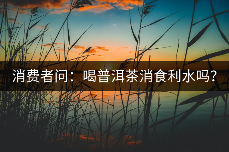 消費者問：喝普洱茶消食利水嗎？