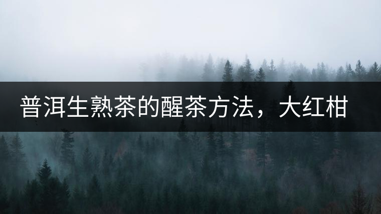 普洱生熟茶的醒茶方法，大紅柑與小青柑對(duì)比