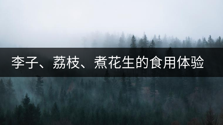 李子、荔枝、煮花生的食用體驗來比對普洱茶的湯體口感