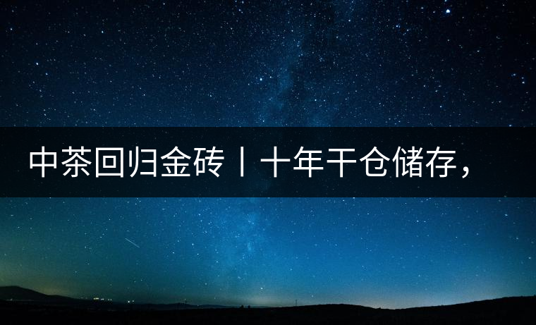 中茶回歸金磚丨十年干倉(cāng)儲(chǔ)存，只為你回眸一笑