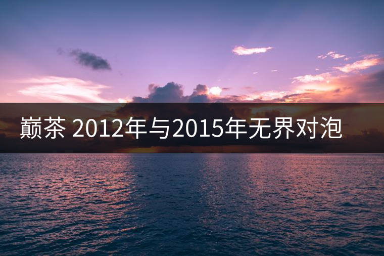 巔茶 2012年與2015年無界對泡啟示錄！