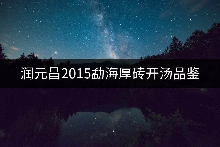 潤元昌2015勐海厚磚開湯品鑒 潤元昌2015勐海厚磚開湯品鑒