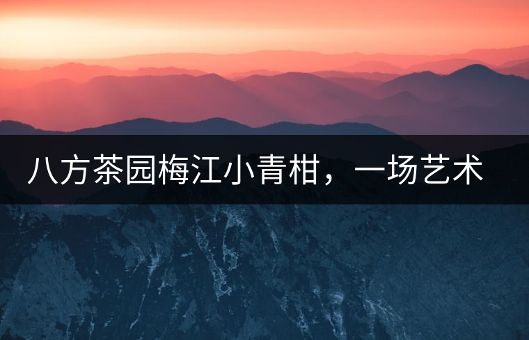 八方茶園梅江小青柑，一場(chǎng)藝術(shù)巔峰的際會(huì)【新品上市】！